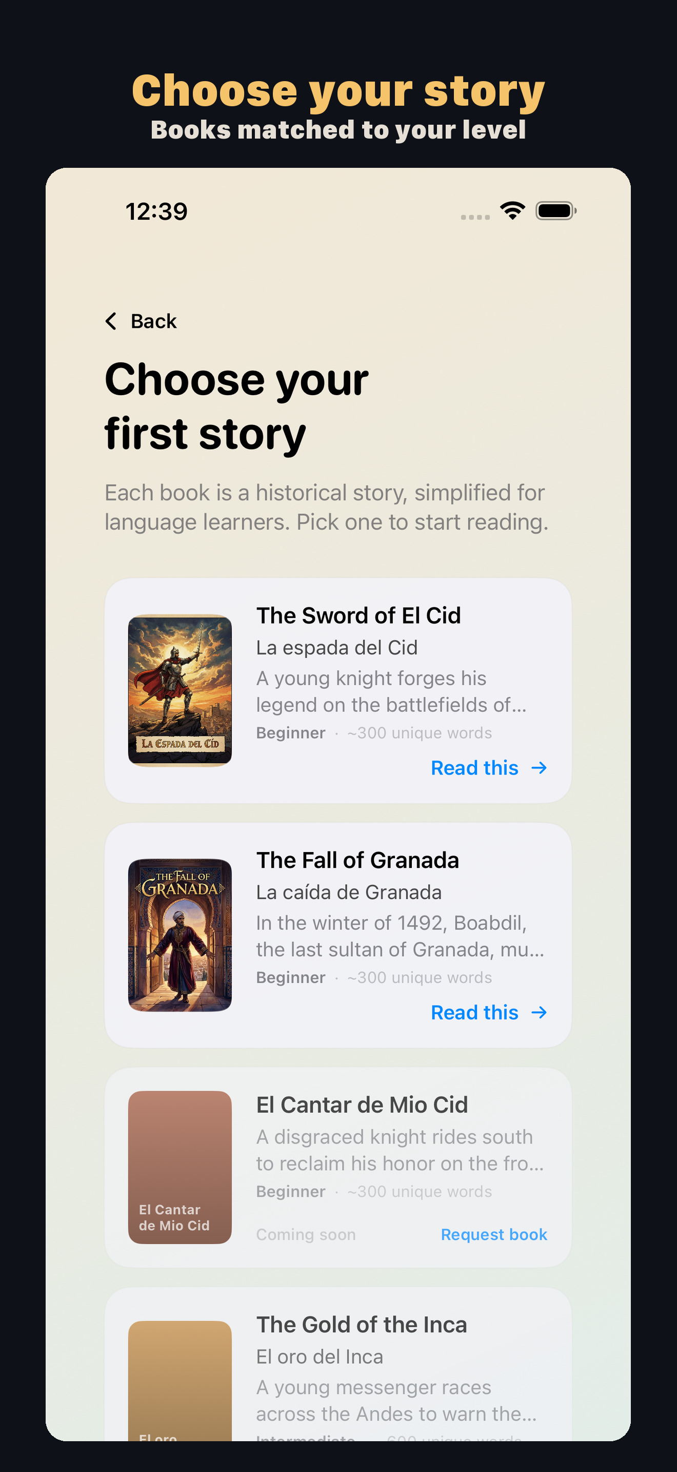 Choose from graded readers